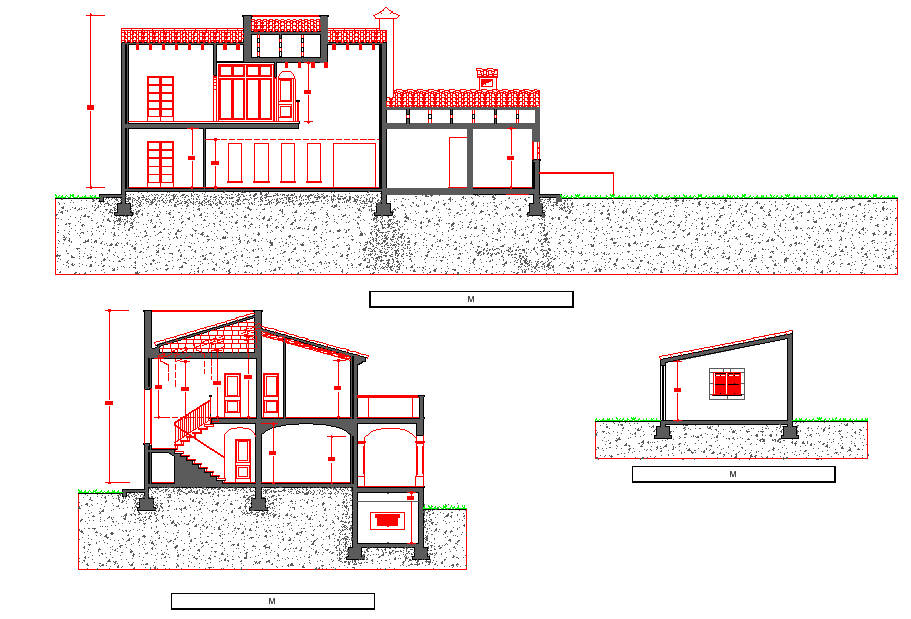 Detail of section home detail dwg file