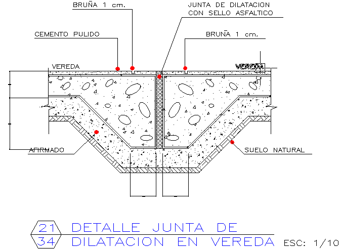 Detail of tiers and pavements 