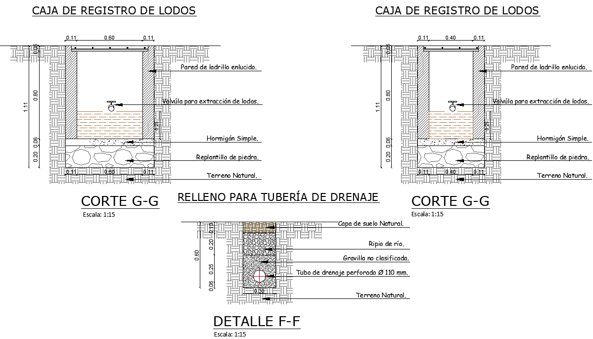 Detail of trap section layout file