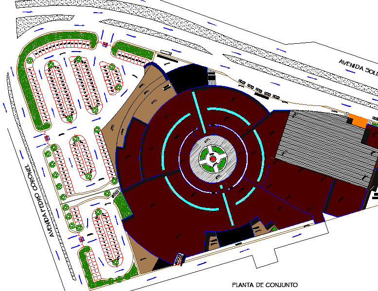 Detail office plot autocad file