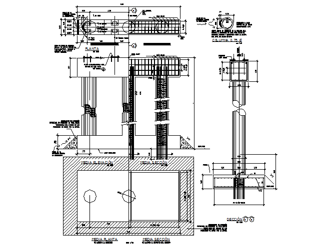 Detail vehicular bridge plan detail dwg file
