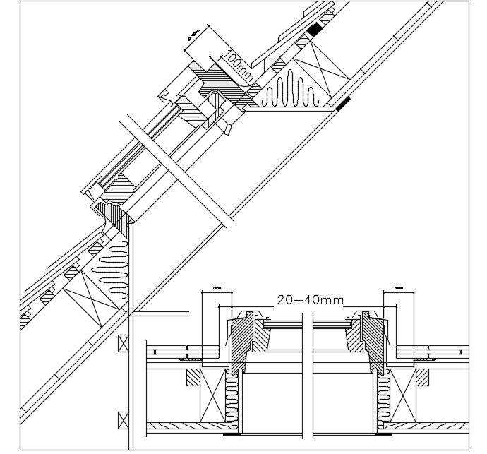 Detail window velux type 