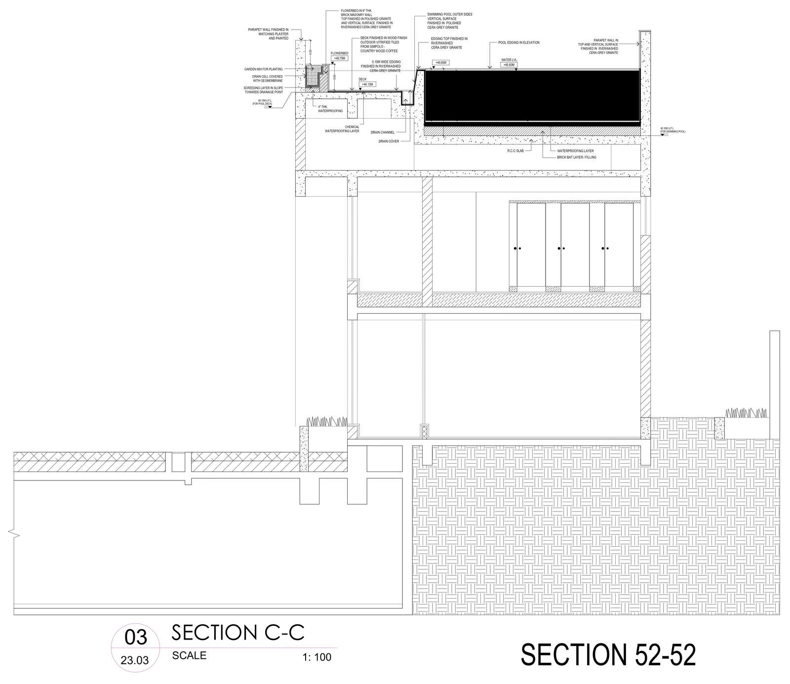 Detail Plan of Water pool DWG AutoCAD file