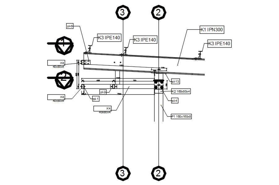 Bracing Connection Details DWG CAD Drawing 2D AutoCAD File