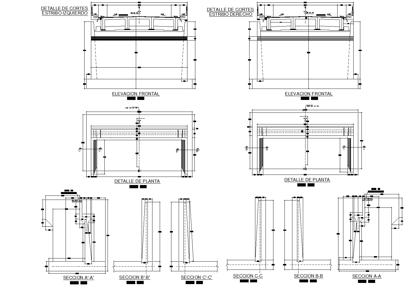 Detailed bridge inter oceanic section plan detail dwf file.