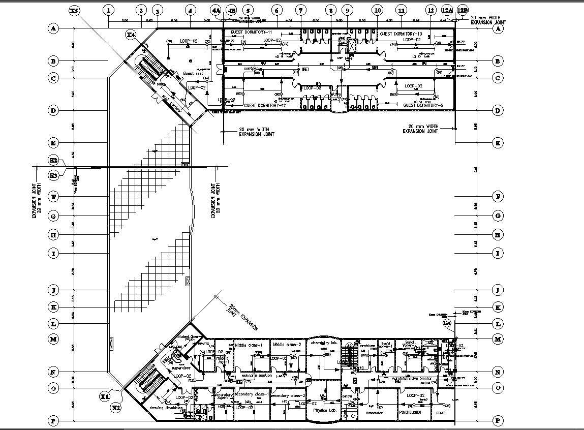 Detailed CAD Drawing of First Floor Fire Alarm System Zone In AutoCAD DWG File