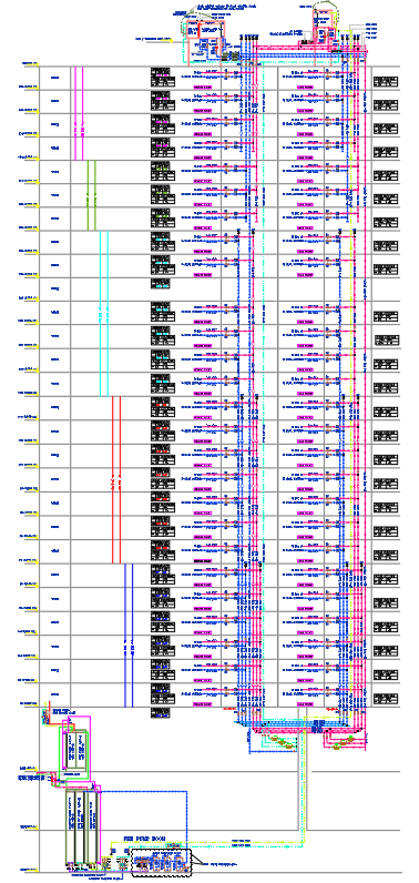 Detailed Electrical Wiring Diagram for Multi-Story Commercial Building