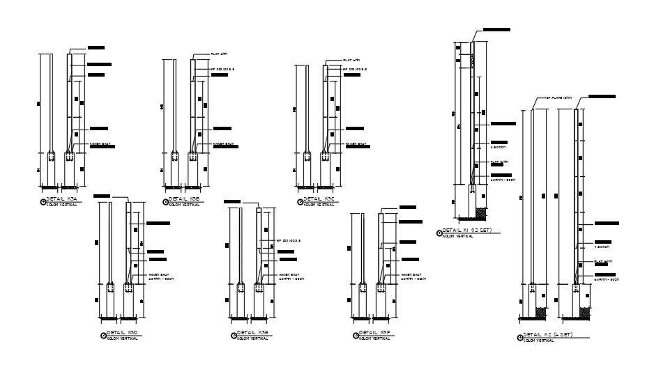 Detail of vertical column.