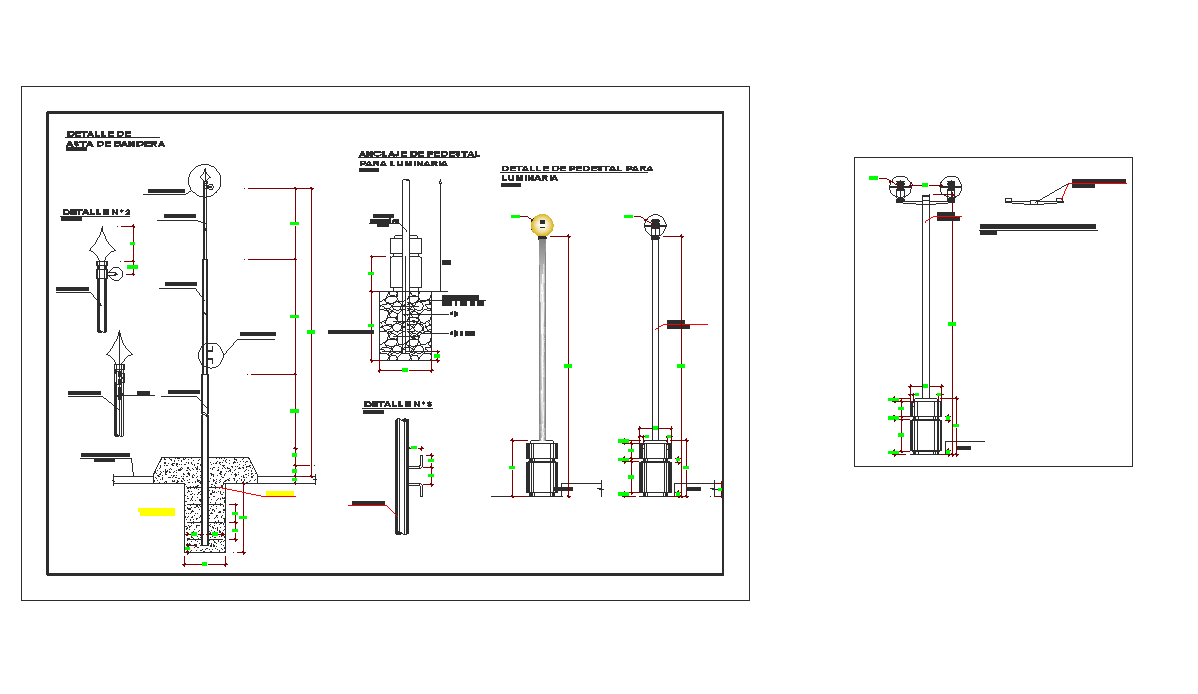 Details beacons with pedestal