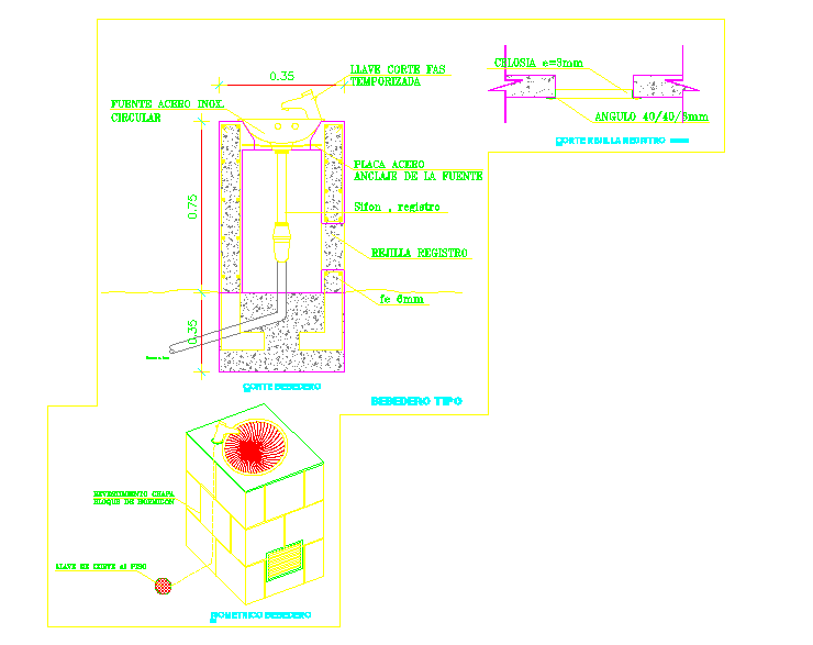 Details of a Installing of a Drinking Pipe