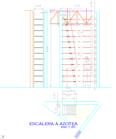 Details of a Metallic Stairway 