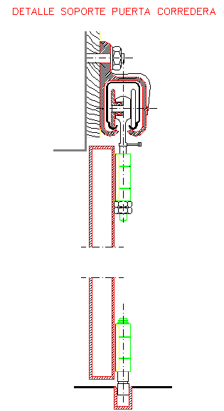 Details of a mechanism sliding door