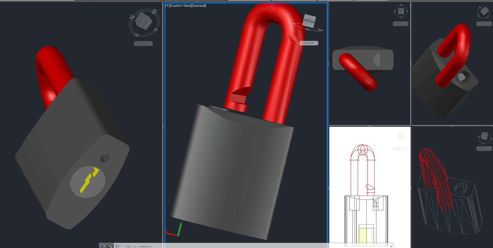 Details of a padlock