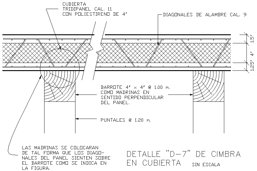 Details of arch center in cover