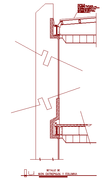 Details of connection entresol of steel and column