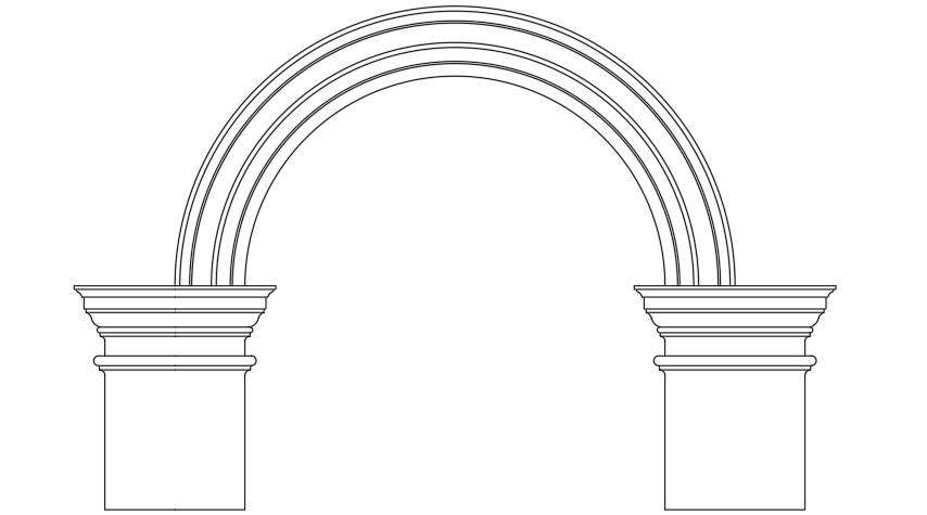 Details of corinthian arch 