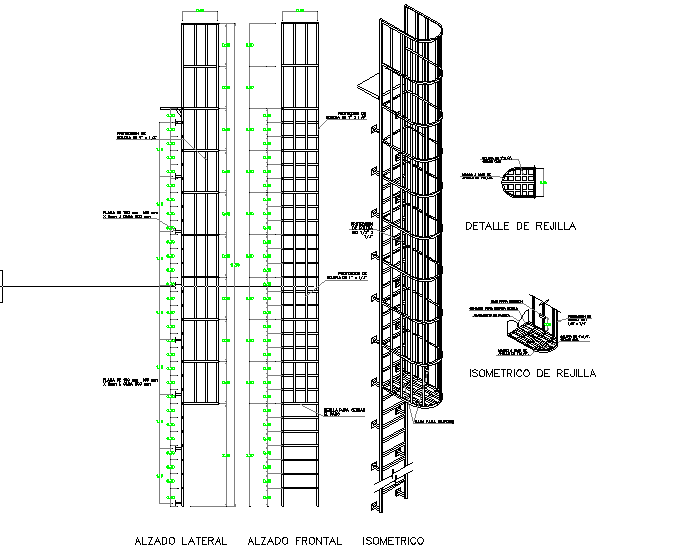 Details of gangway stairs