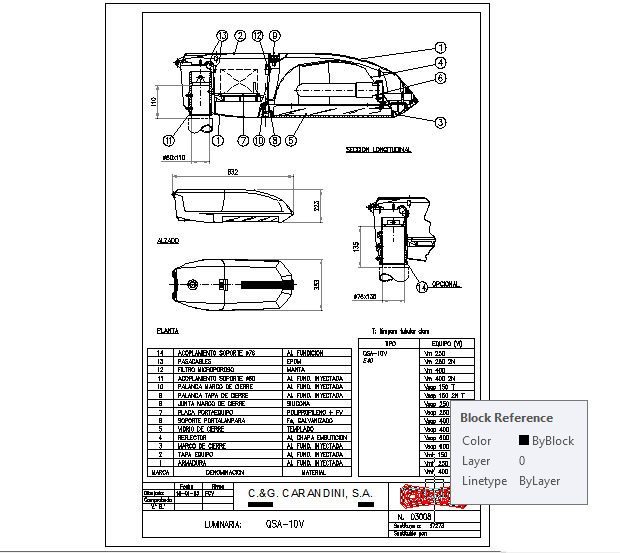 Lighting Fixture Detail CAD Drawing in DWG Format