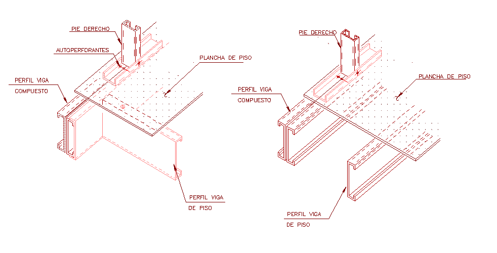 Details of steel framing