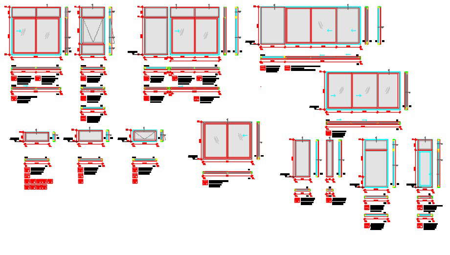 Details pvc window thermal panels