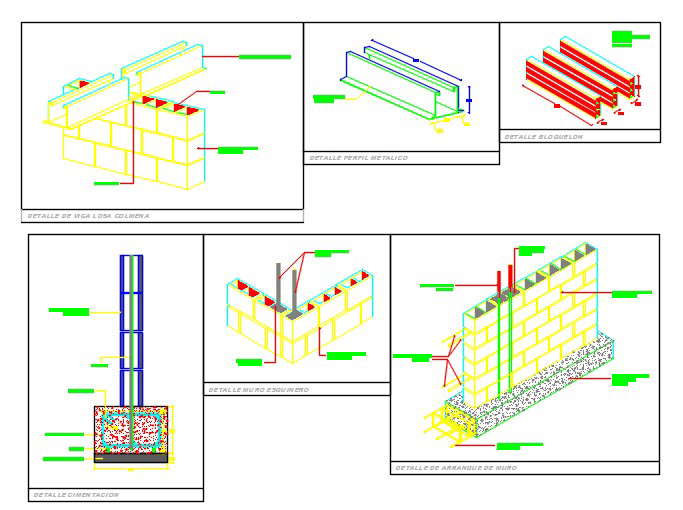 Details wall of blocks