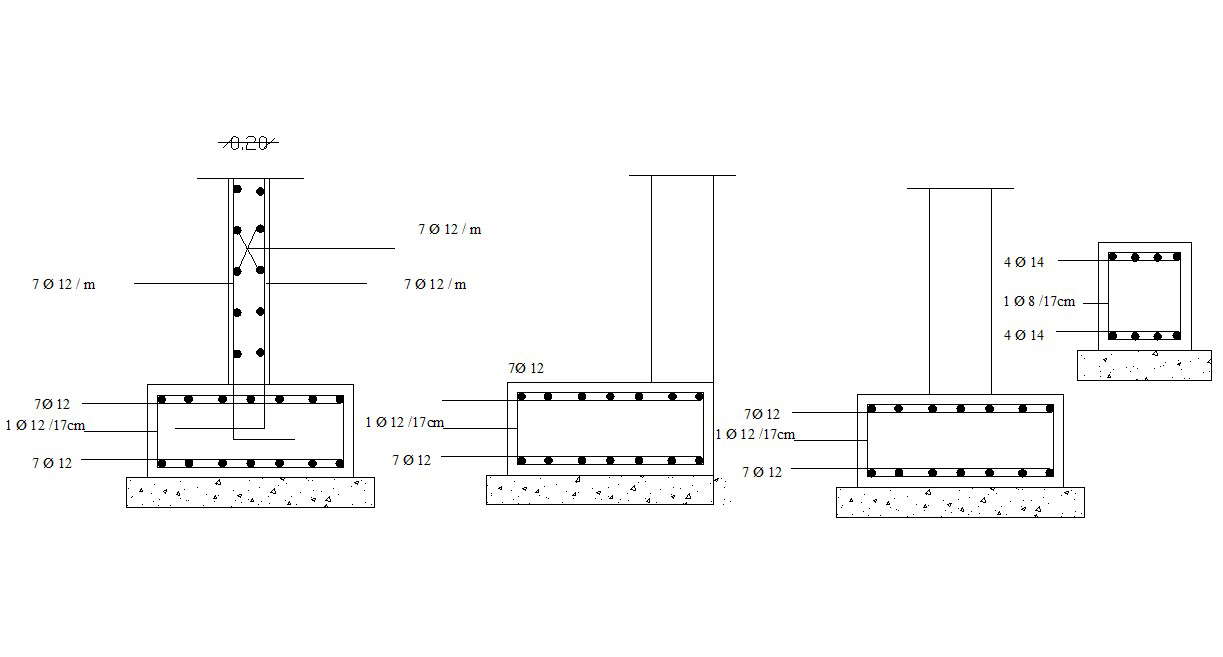 Different Types of Column Footing Design Structure Drawing 