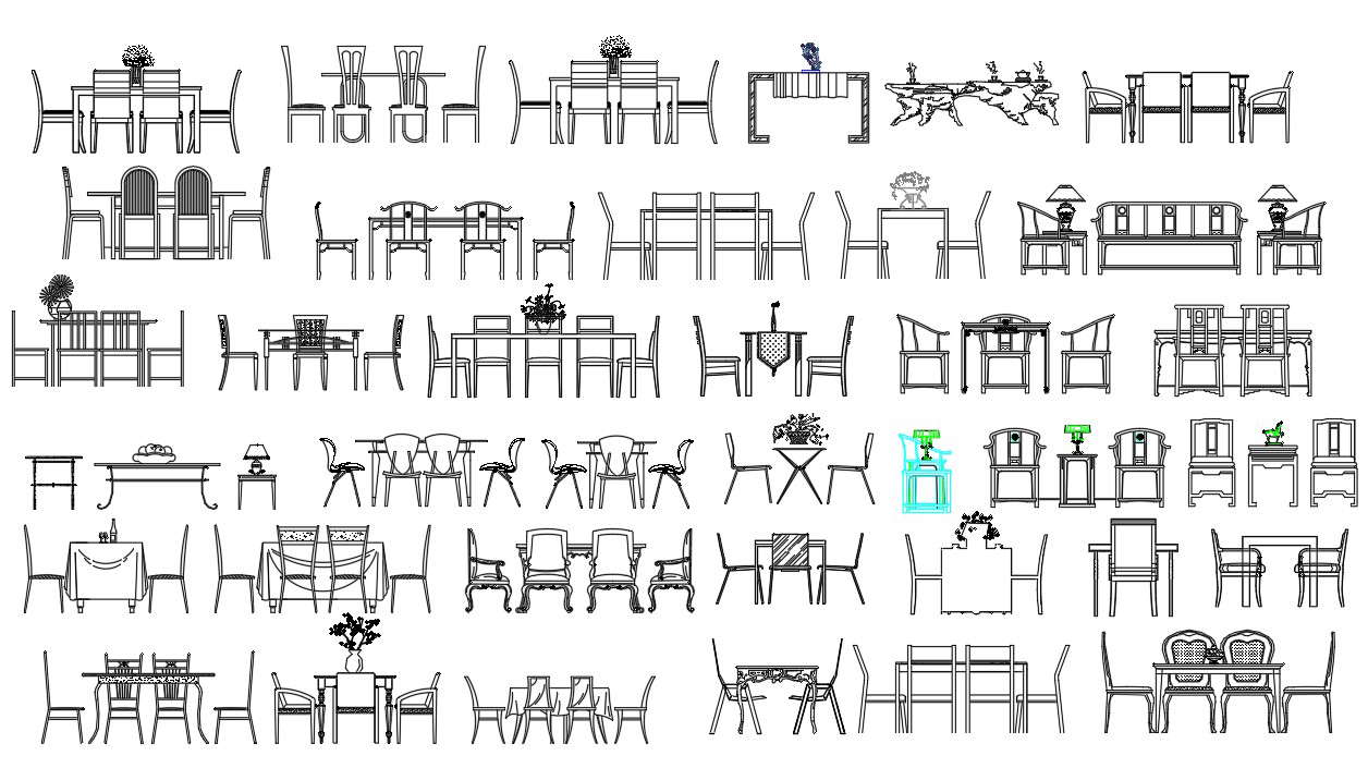 Dining table block details