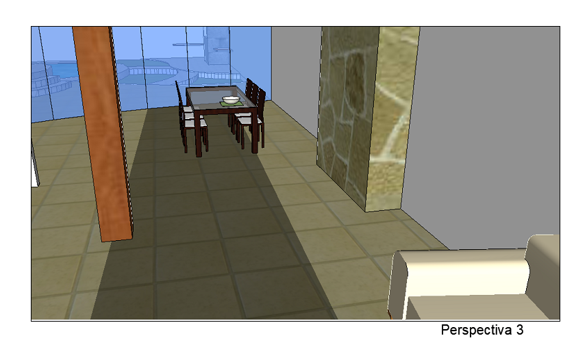 Dining area 3D view of resort perspective detail in this skp file.  Download this 2d skp drawing file.