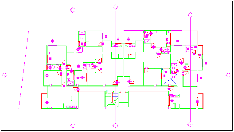 Distribution view of area for bungalows