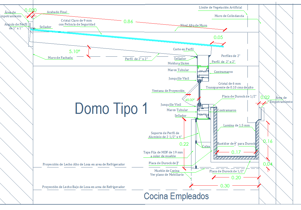 Dome corridor detail autocad dwg files