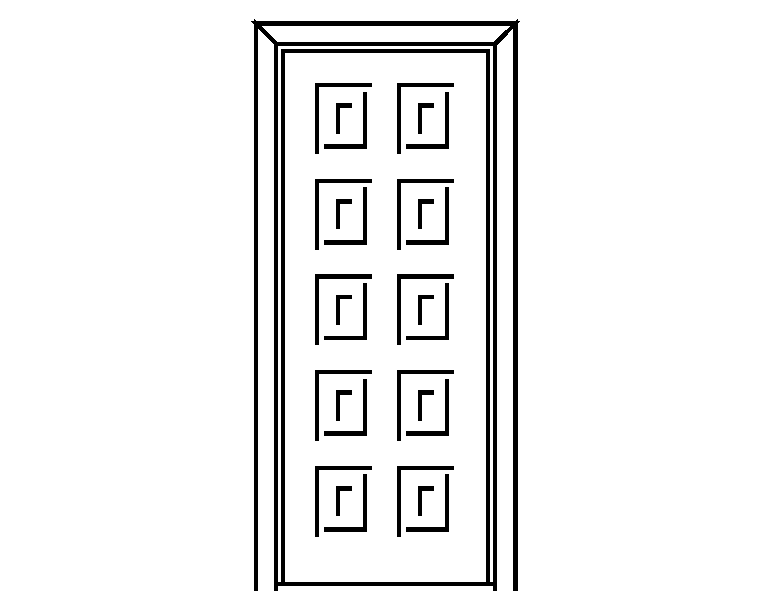 Door Elevation design Block