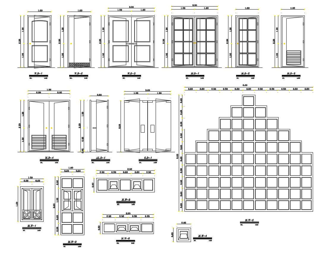 Door and Window CAD Blocks