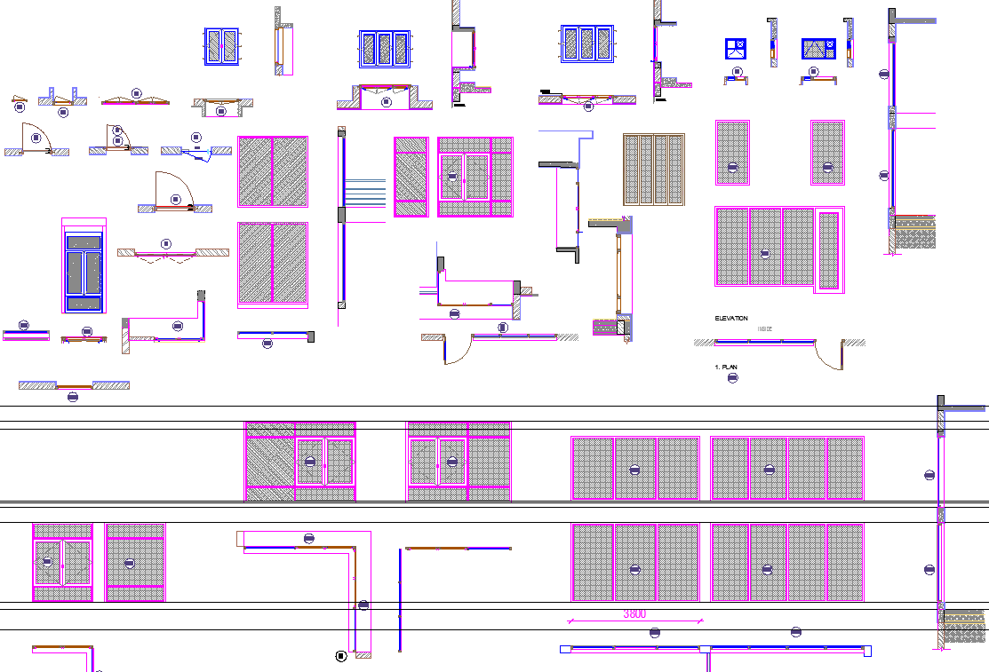 Door and Window Slab detail with Installation plan 