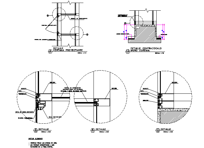Door and window section detail dwg file