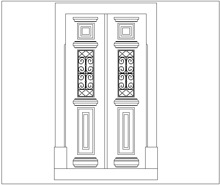 Door design with historical view