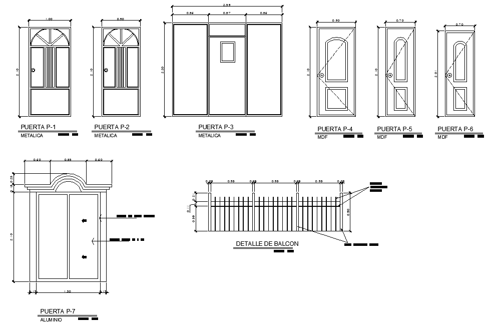 Door elevation plan detail dwg file