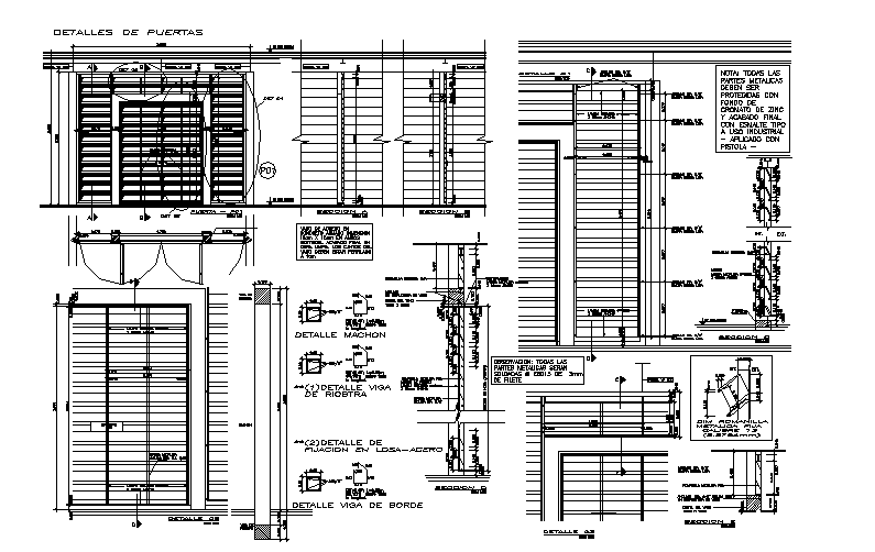 Door framing elevation plan detail dwg file