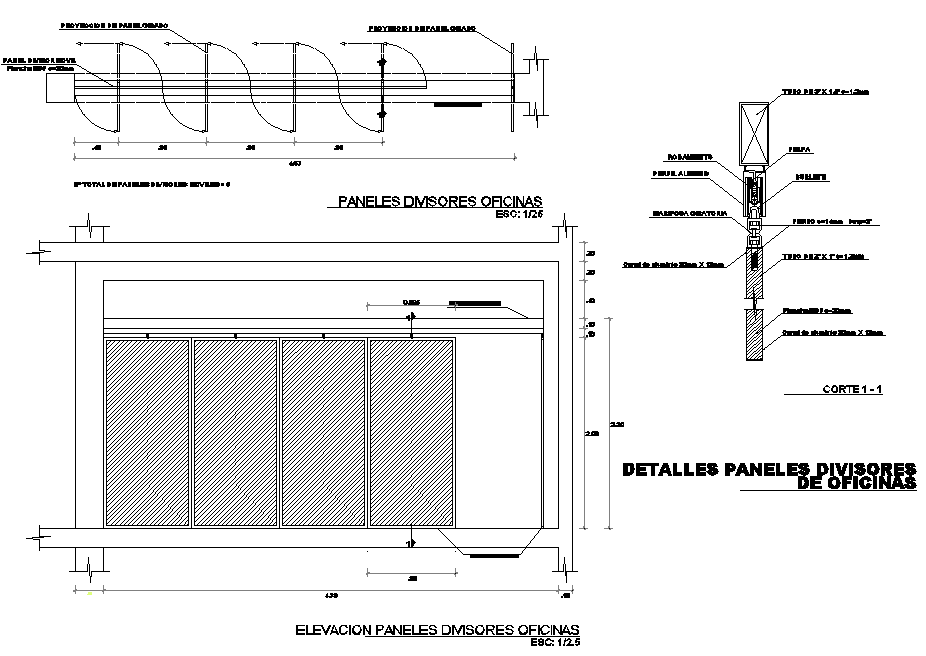 Door plan and elevation dwg file