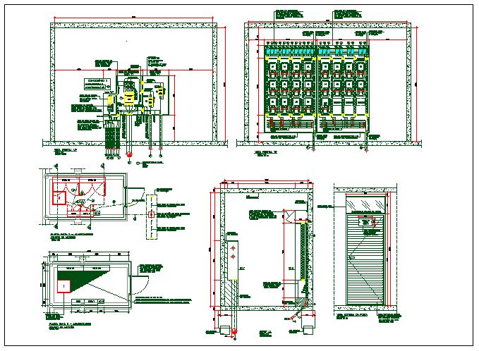Door security system detail dwg file