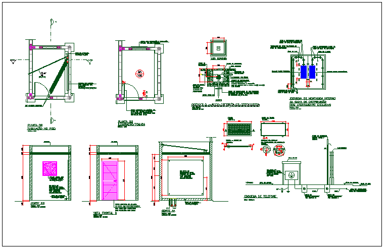 Door specification detail dwg file