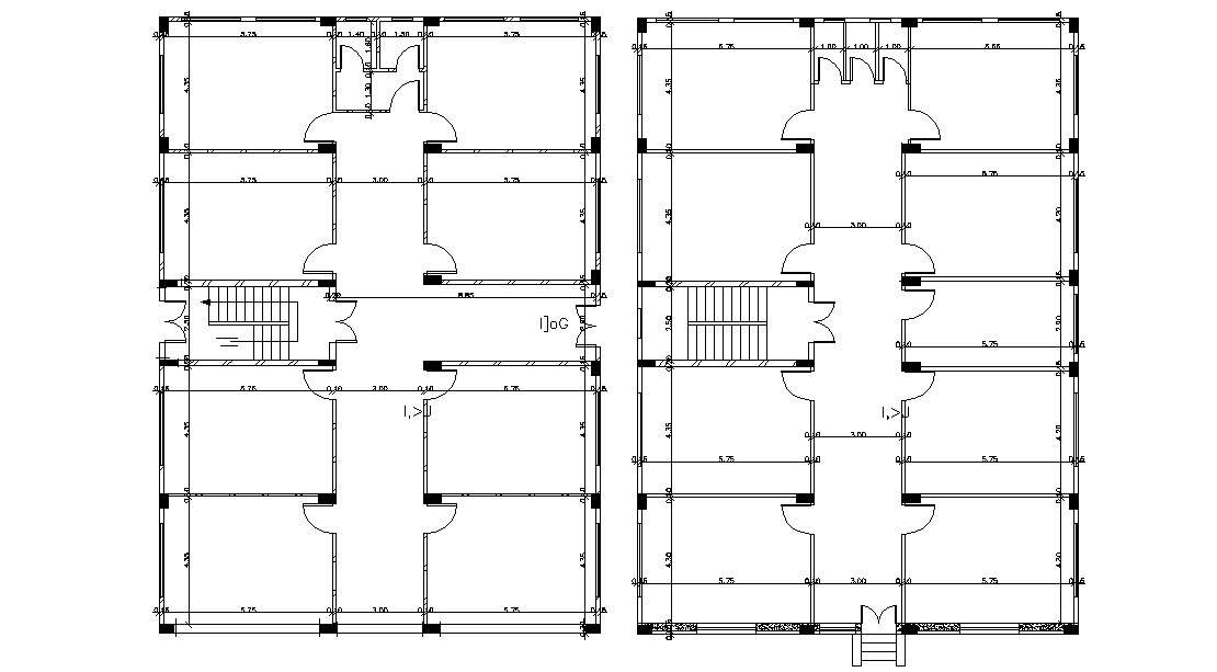 Dormitory Building Plan AutoCAD File Download