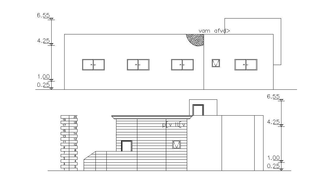 Download Free Rear And Side Elevation Design Of House Building