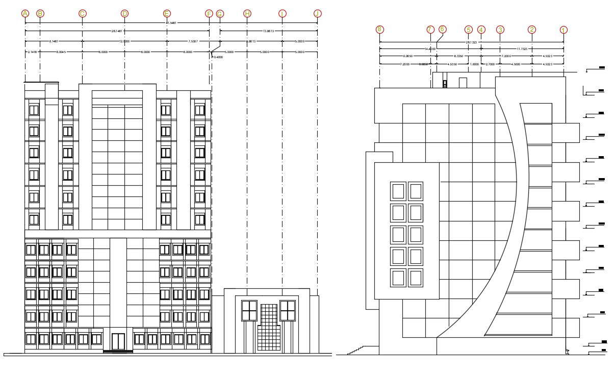 Download Home Front Elevation CAD Drawing 