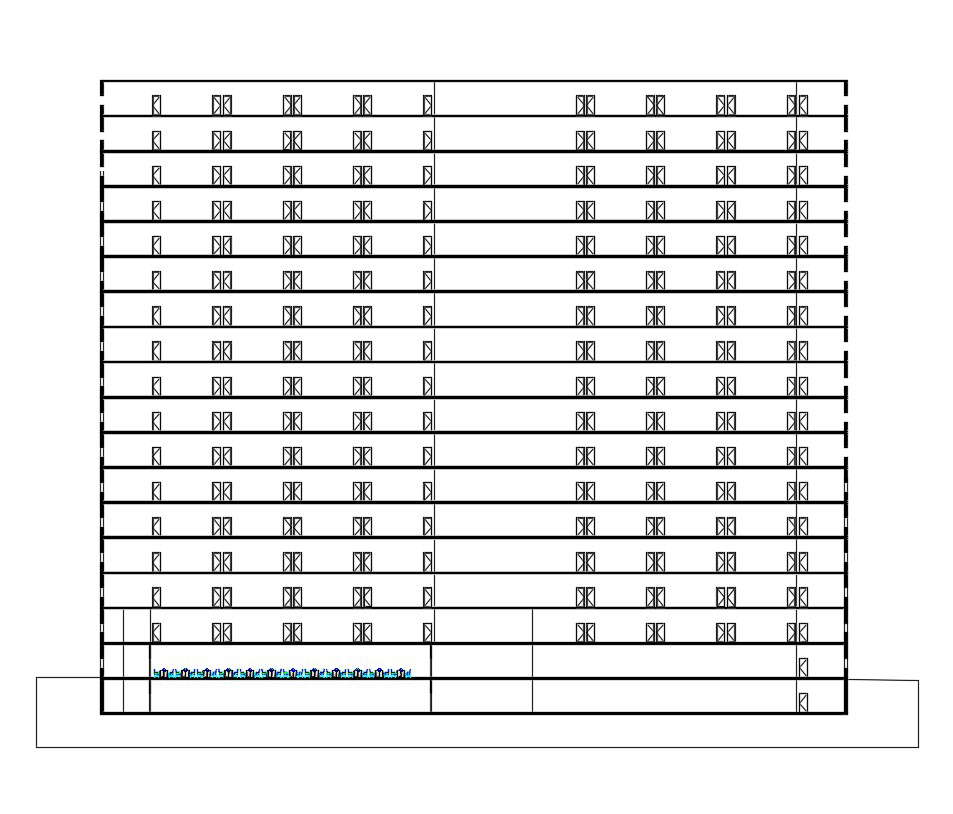 Download Hotel Building Elevation Design Free DWG File
