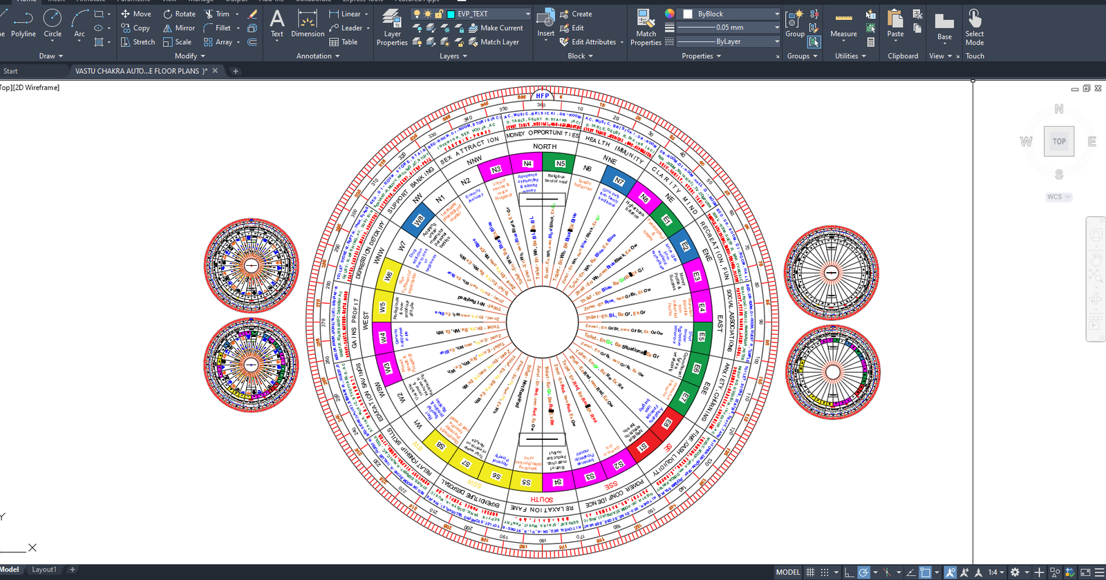 Download Vastu chakra autocad dwg files