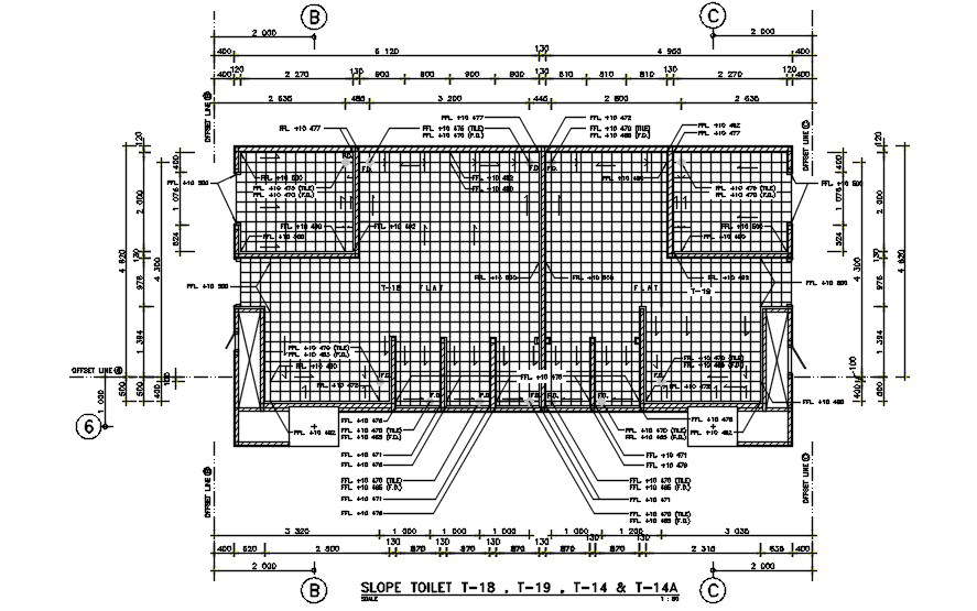 Download the Auotcad 2D DWG file.Toilet details of the 2nd floor of the hospital buildings is given in the Autocad 2D DWG drawing file.