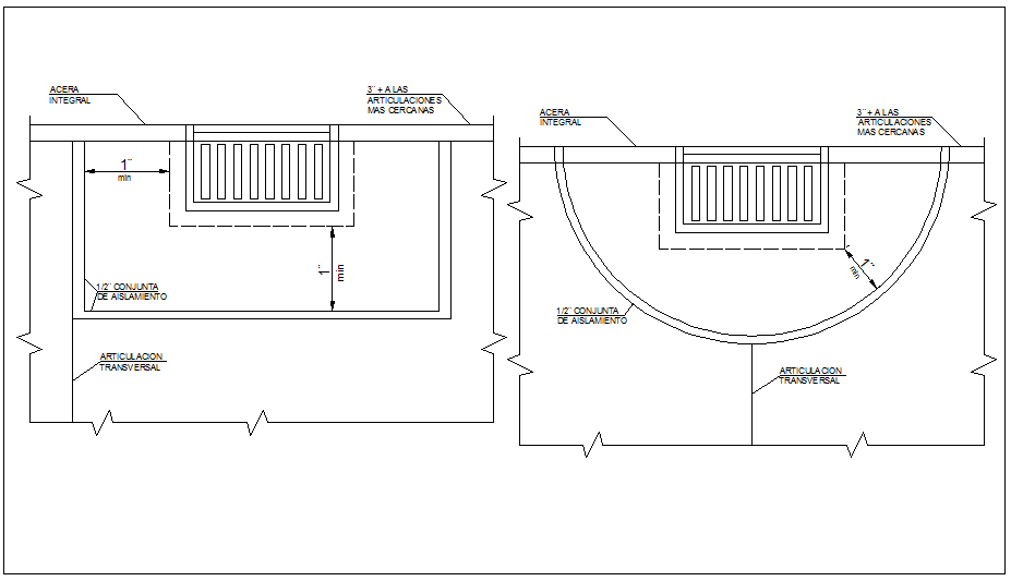 Drain inlet detail dwg file