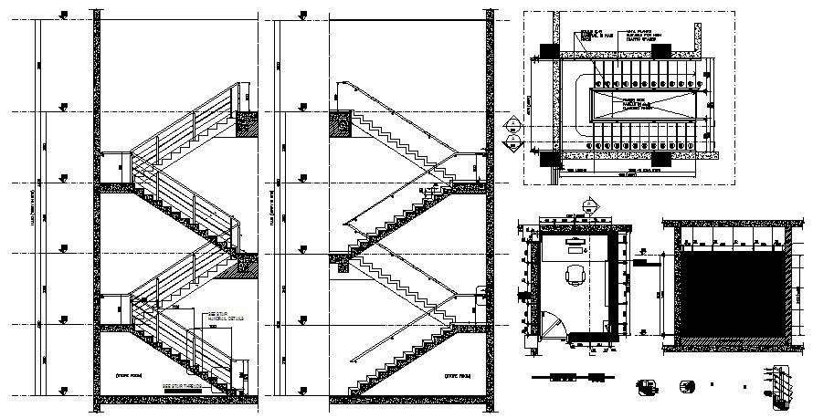 Staircase Plan In DWG File
