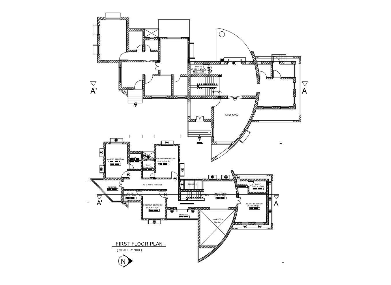 House Floor Plan In AutoCAD File