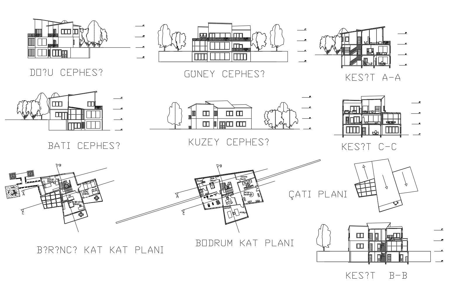 House Plan Drawing  In AutoCAD File